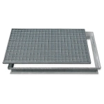 Wycieraczka metalowa z ramą wysoką 100x50 cm