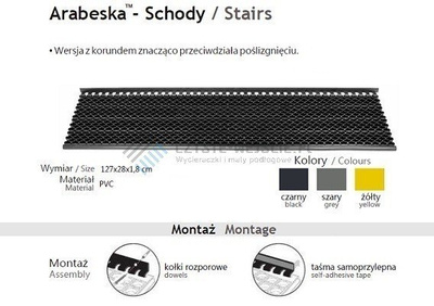 Mata schodowa Arabeska z korundem