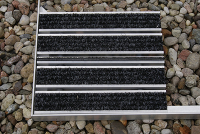 Wycieraczka w ramce aluminiowej z profilami gumowymi (22 mm)