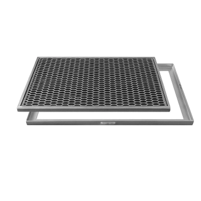 Wycieraczka metalowa z ramą - 400 x 600 x 20 mm