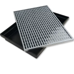 Wycieraczka metalowa seratowana ze skrzynią - 600 x 400 