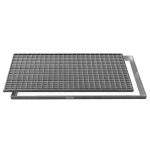 Wycieraczka metalowa z ramą niską 100x50 cm