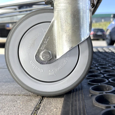 Mata gumowa ażurowa z najazdem 120x180 cm