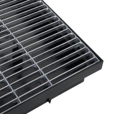 Wycieraczka metalowa ze skrzynią 60x40 cm