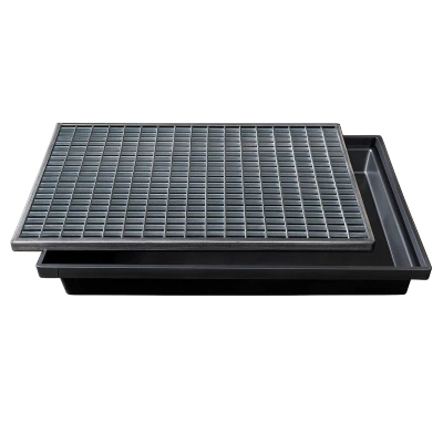 Wycieraczka metalowa ze skrzynią 60x40 cm