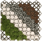 Geokrata trawnikowa Green-zestaw 96 sztuk