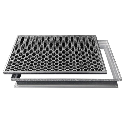 Wycieraczka metalowa z ramą - 400 x 1180 x 70 mm