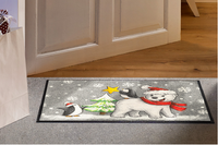 Świąteczna wycieraczka  miś 75x50 cm