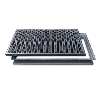 Wycieraczka metalowa z ramą - 400 x 1770 x 70 mm