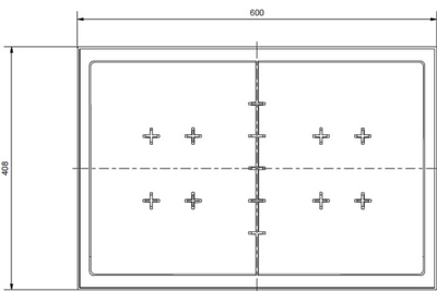 Wycieraczka metalowa ze skrzynią 60x40 cm