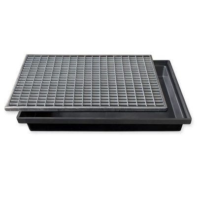 Wycieraczka metalowa ze skrzynią 77x52 cm