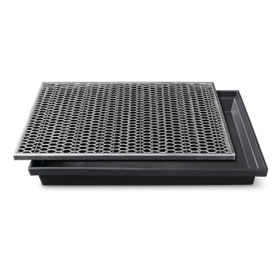 Wycieraczka metalowa ze skrzynią - 400 x 600 x 85 mm