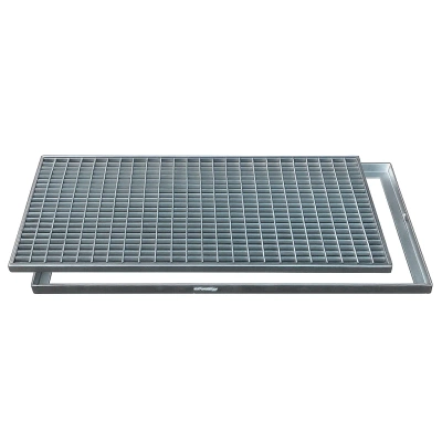 Wycieraczka metalowa z ramą - 590x590 mm