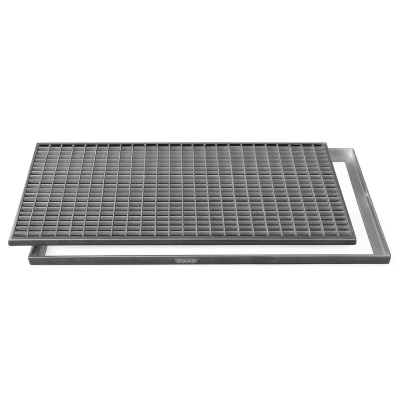 Wycieraczka metalowa z ramą niską 100x50 cm