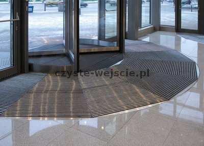 Wycieraczka w ramce aluminiowej z wkładem rypsowym (17 mm)